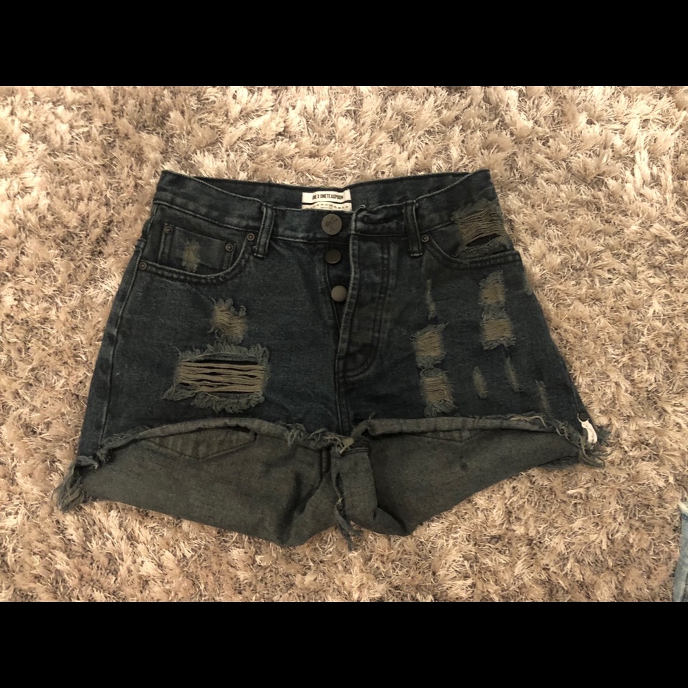 One teaspoon high rise denim shorts
